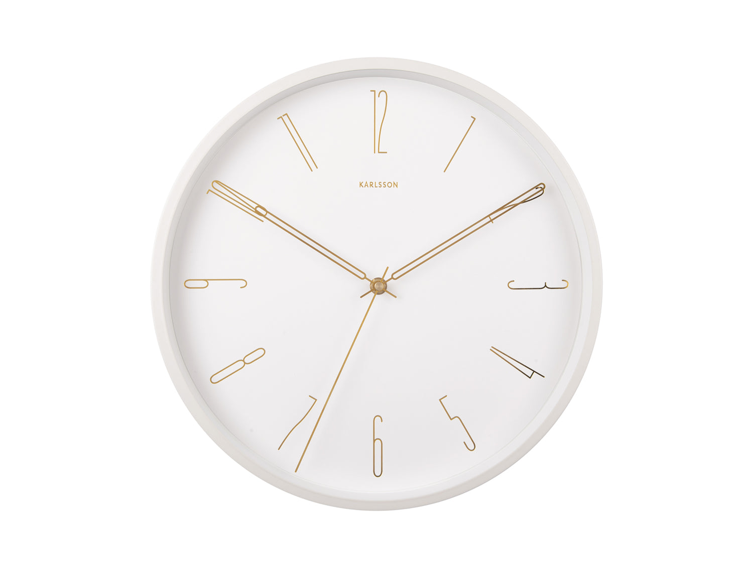 Karlsson - Wall clock Belle Numbers metal white