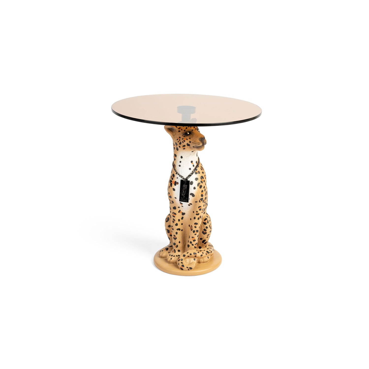 Bold Monkey Proudly Crowned Panther bijzettafel spotted - Beige