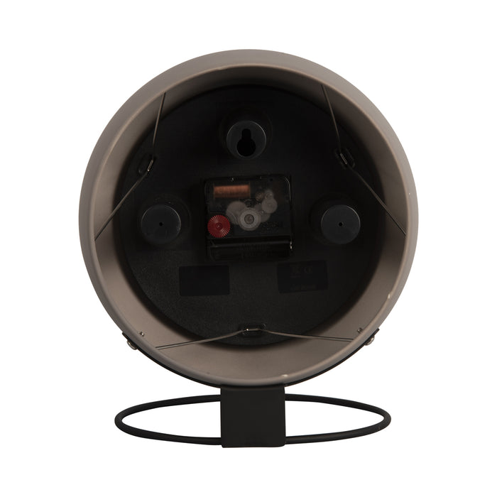 Karlsson - Table clock Nirvana Globe dark warm grey