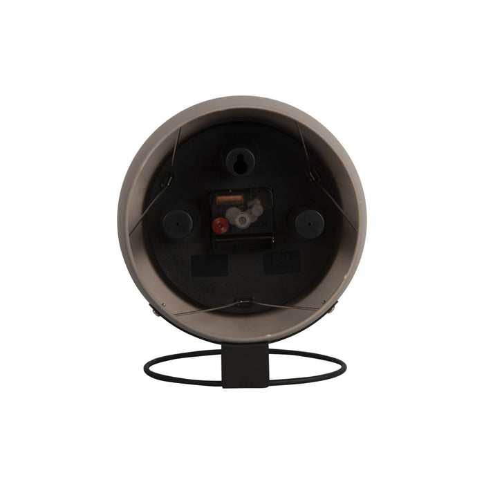 Karlsson - Table clock Nirvana Globe dark warm grey