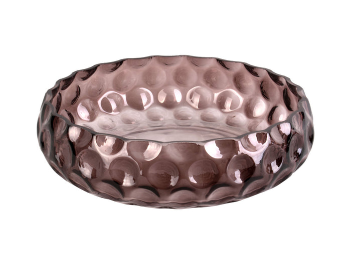 present time - Bowl Speckles glass large chocolate brown