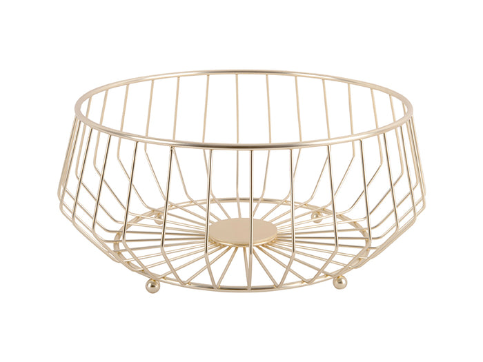 present time - Fruitmand Linea Kink - Goud - 30x14,5cm