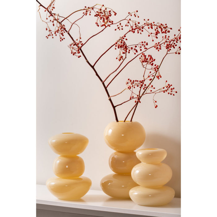 present time - Vaas Bubbles - Geel - 19x19x30cm