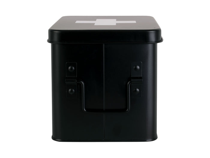 present time - Medicine storage box medium metal matt black