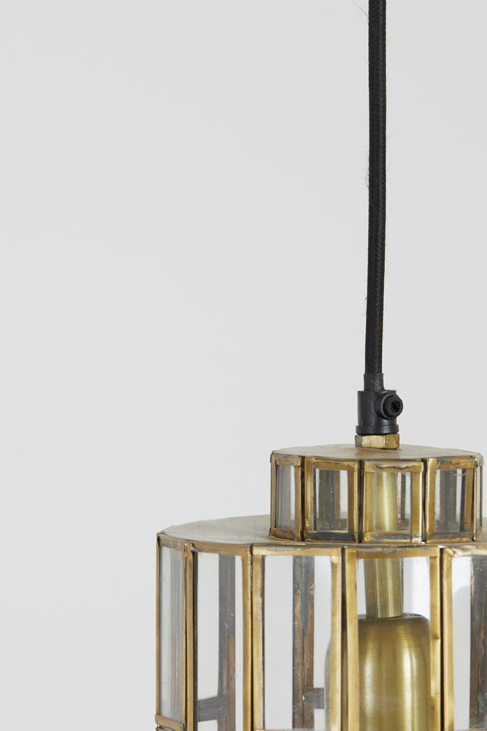 Light&living Hanglamp Ø15x31 cm SØSTRENE antiek brons+glas