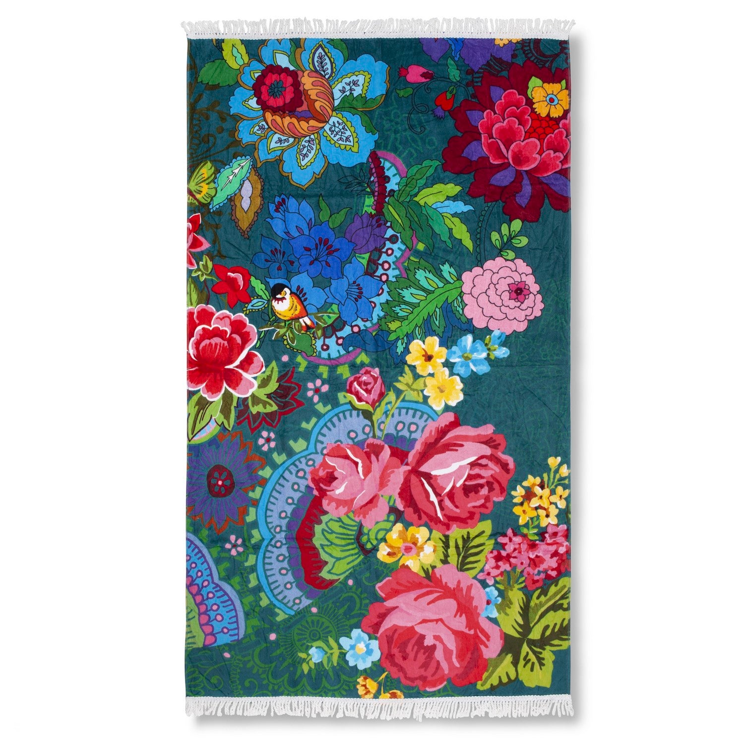 Happiness Strandlaken Velours Katoen Mandy 100x180cm - green