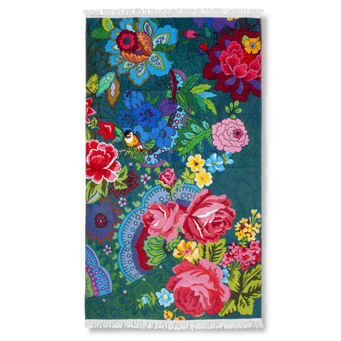 Happiness Strandlaken Velours Katoen Mandy 100x180cm - green