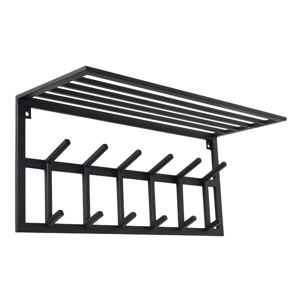 LOFT42 Kapstok Jaimy - Zwart – Metaal – 6 dubbele haken - 80x35x30