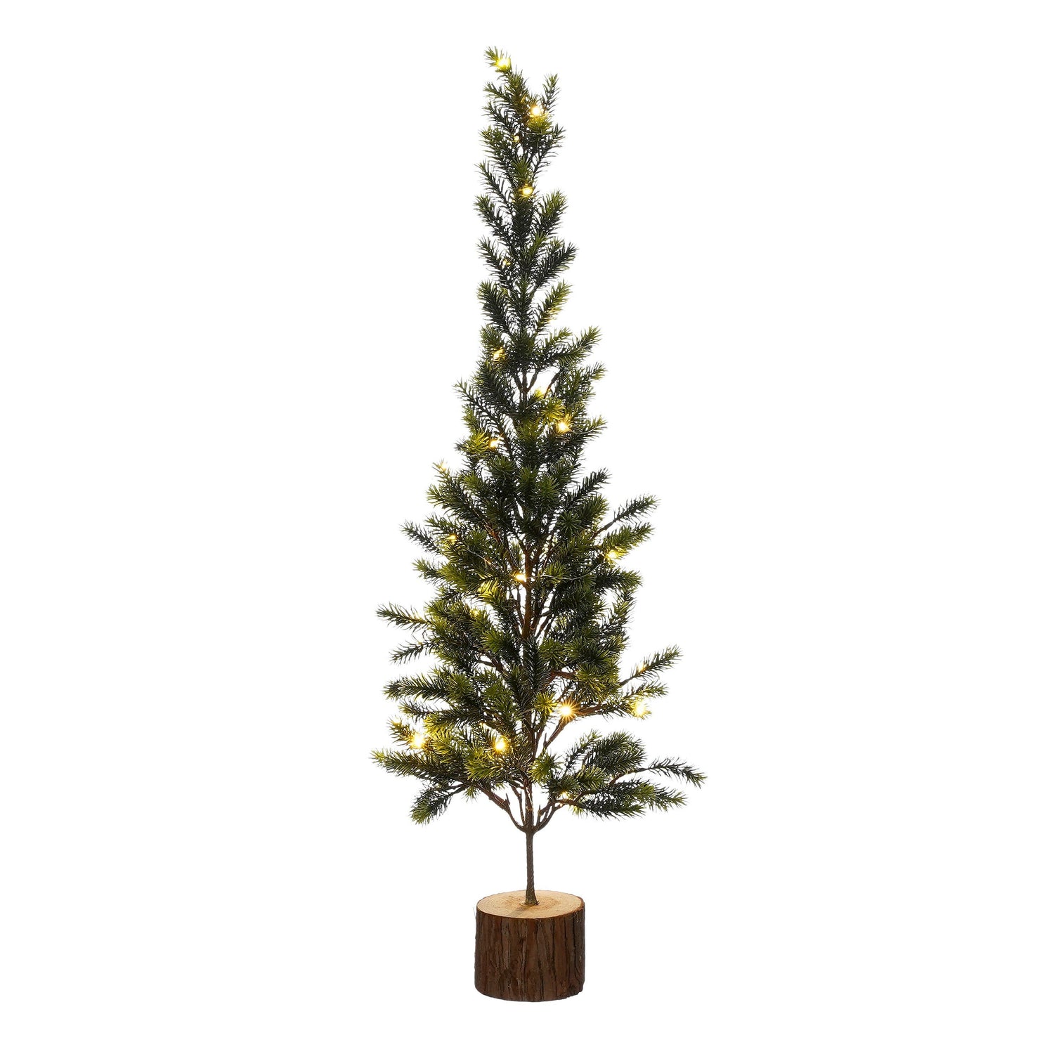 House of Seasons Kunstkerstboom met LED - H80 x Ø35 cm - Groen