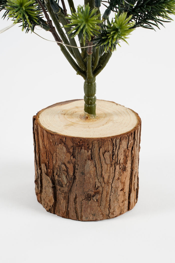 House of Seasons Kunstkerstboom met LED - H80 x Ø35 cm - Groen