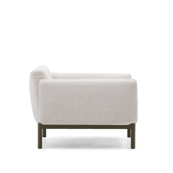 Kave Home - Sorells modulaire buitenfauteuil met beige bekleding en