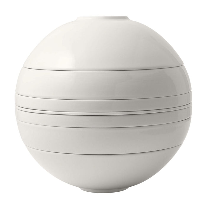 Villeroy & Boch Serviesset La Boule - Wit - 7-delig | 2 personen - 2x bol, 2x schaal, 2x universeel bord, 1x serveerschaal