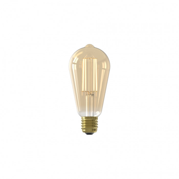Calex Lichtbron E27  Goud - Glas - 6x14x6cm (BxHxD)