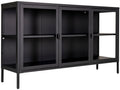 House Nordic Brisbane Zwart | Glas Dressoir W140 cm