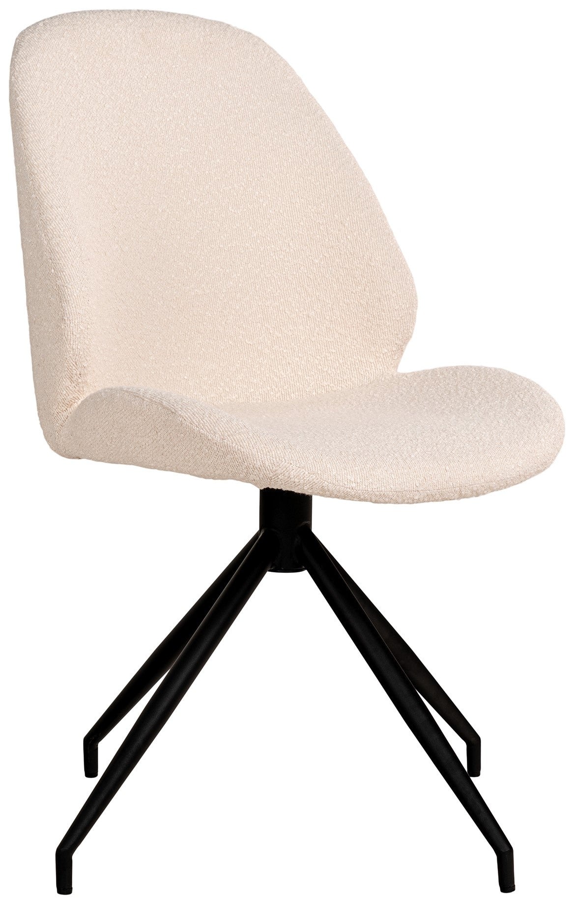 House Nordic Monte Carlo Gebroken Wit Bouclé Draaistoel set van 2