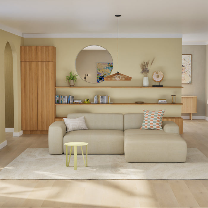 NADUVI Collection Nina Hoekbank Rechts - Velvet - Beige