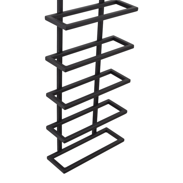 LOFT42 Pinot Wandwijnrek - 10 flessen - Metaal - Zwart - 110x27x11