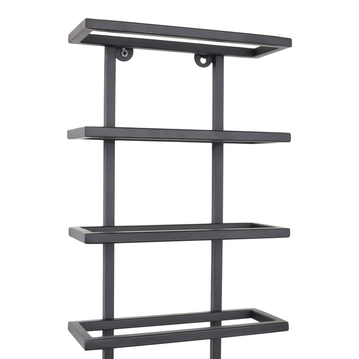 LOFT42 Pinot Wandwijnrek - 10 flessen - Metaal - Zwart - 110x27x11