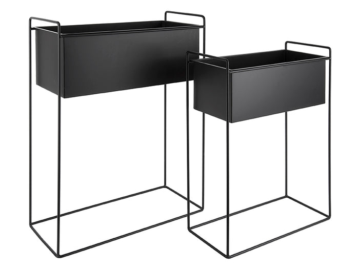 present time - Plant pot set Essence straight iron black