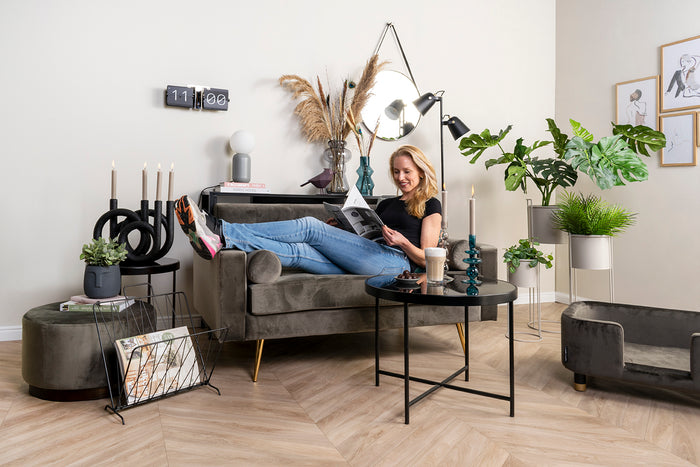 present time - Plant pot set Essence straight iron black