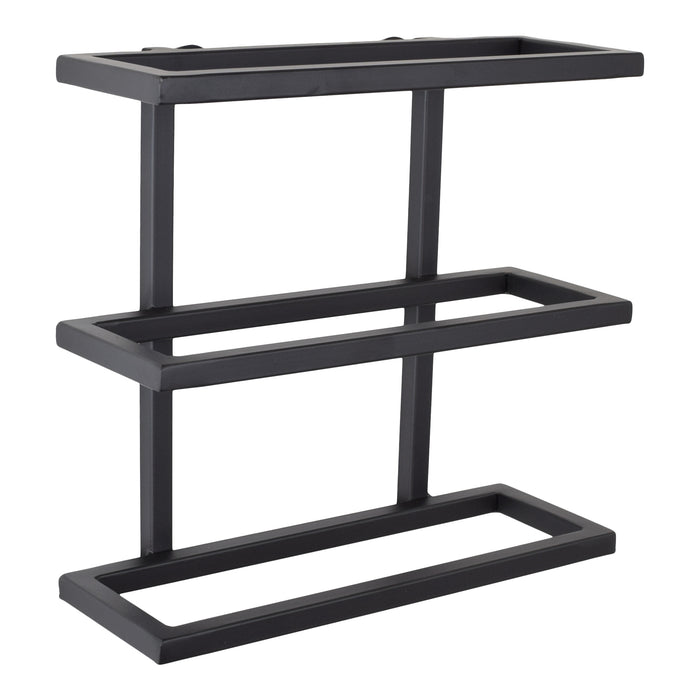 LOFT42 Pinot Wandwijnrek - 3 flessen - Metaal - Zwart - 26x27x11