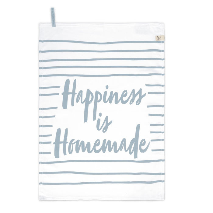 Walra - Theedoek Dry with Happiness - 50x70 - Jeans Blauw