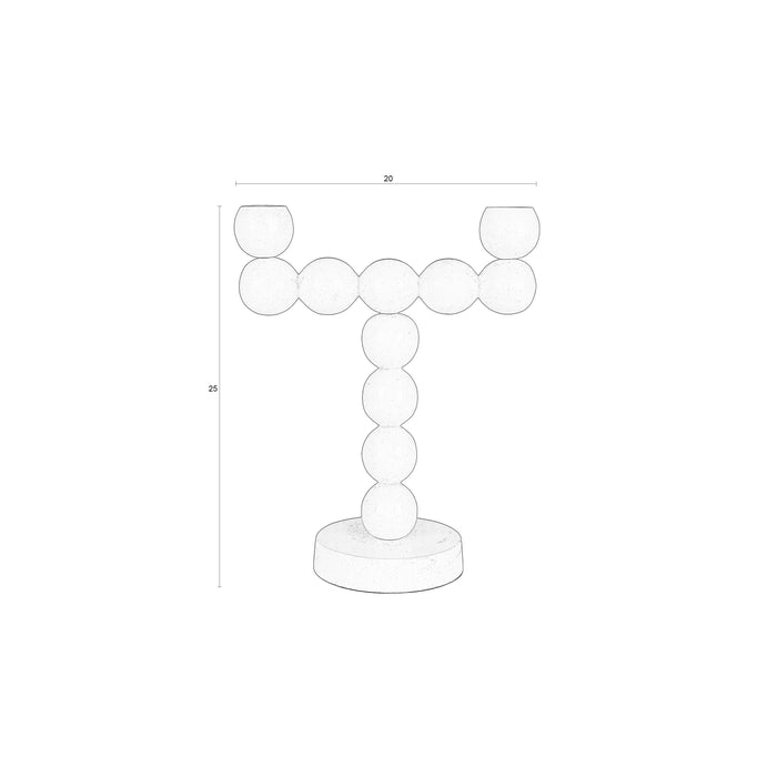 Zuiver Bubbles Kandelaar Two Shiny Zilver