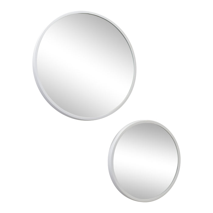 LOFT42 Mirror Spiegels Rond Wit Set van 2 - Metaal - Ø45 &amp; Ø35