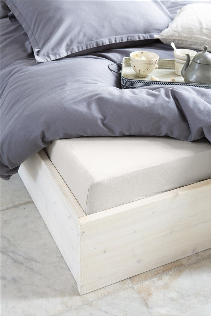 Walra - Hoeslaken Jersey Stretch - 90x200|210 - Zand