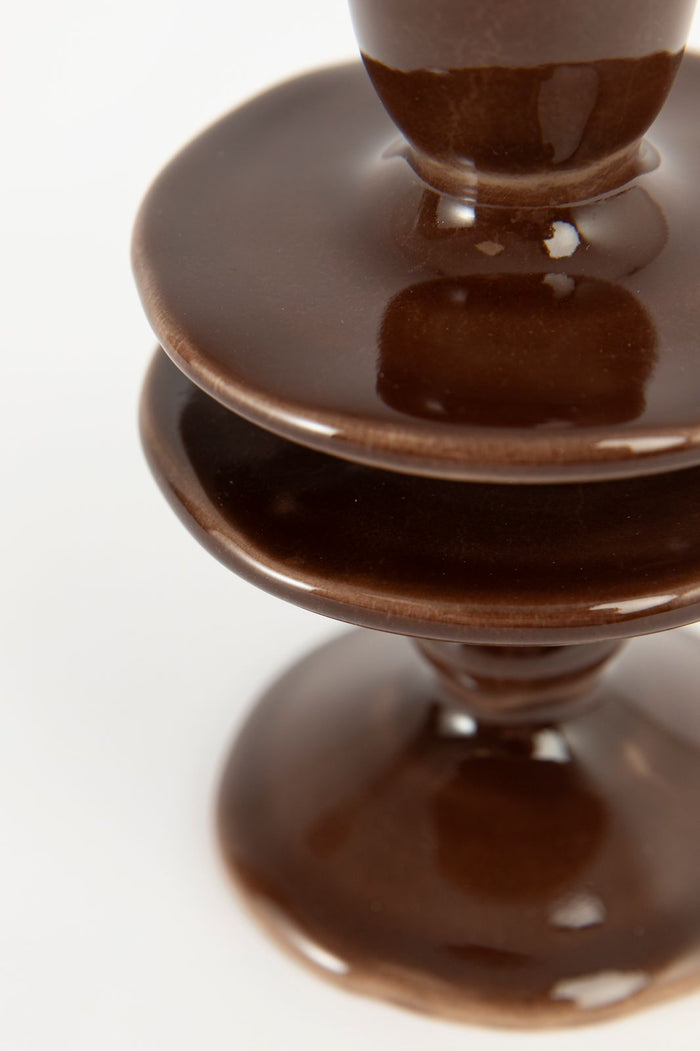 Sissy-Boy Bruine ruffle kandelaar medium