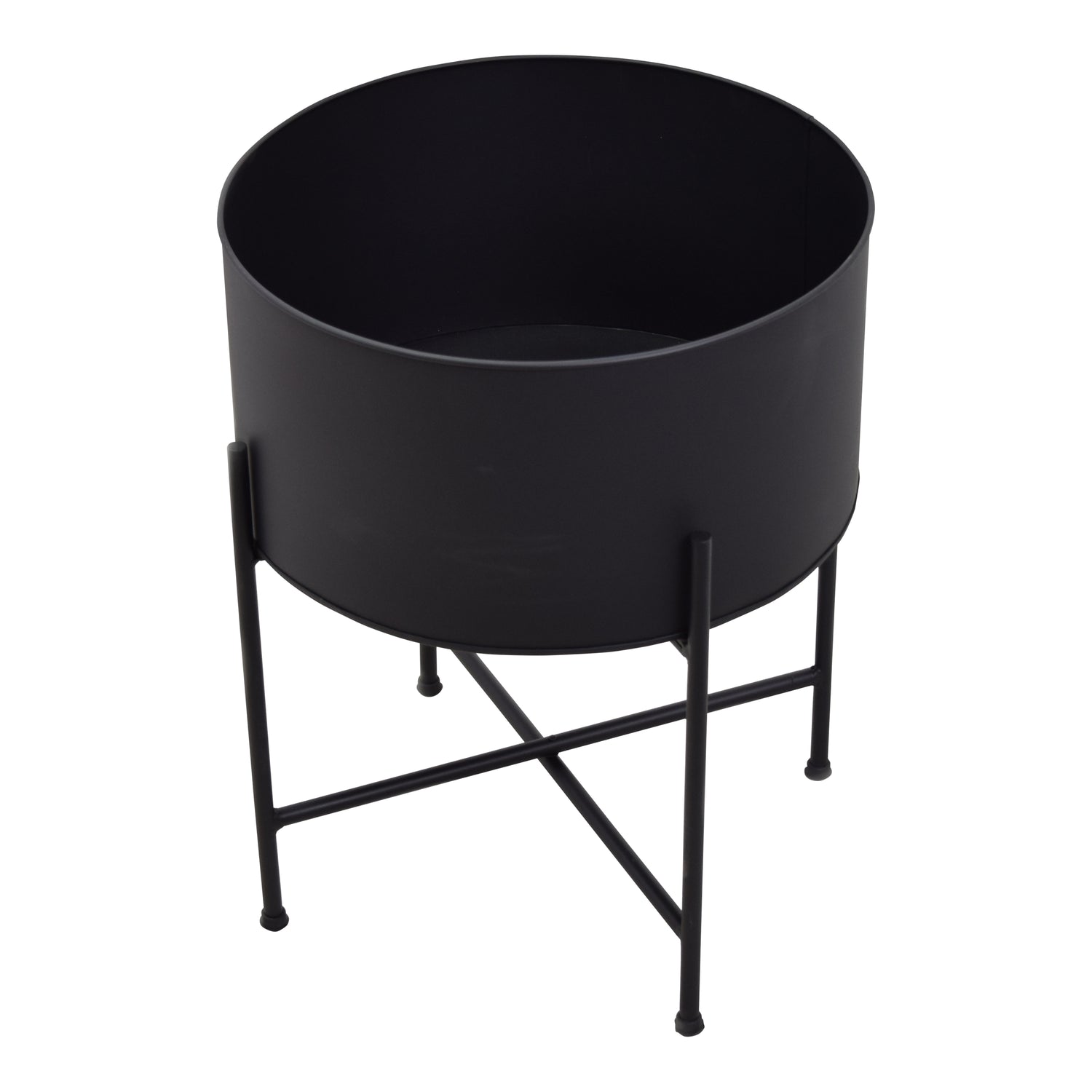 LOFT42 Flora Plantenbak Rond - Metaal - Mat Zwart -  Ø40