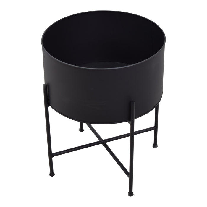 LOFT42 Flora Plantenbak Rond - Metaal - Mat Zwart -  Ø40