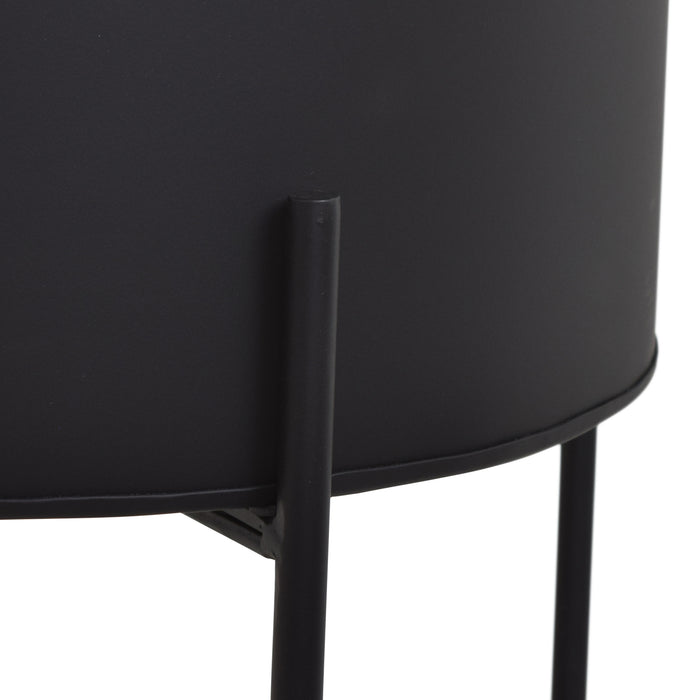 LOFT42 Flora Plantenbak Rond - Metaal - Mat Zwart -  Ø40