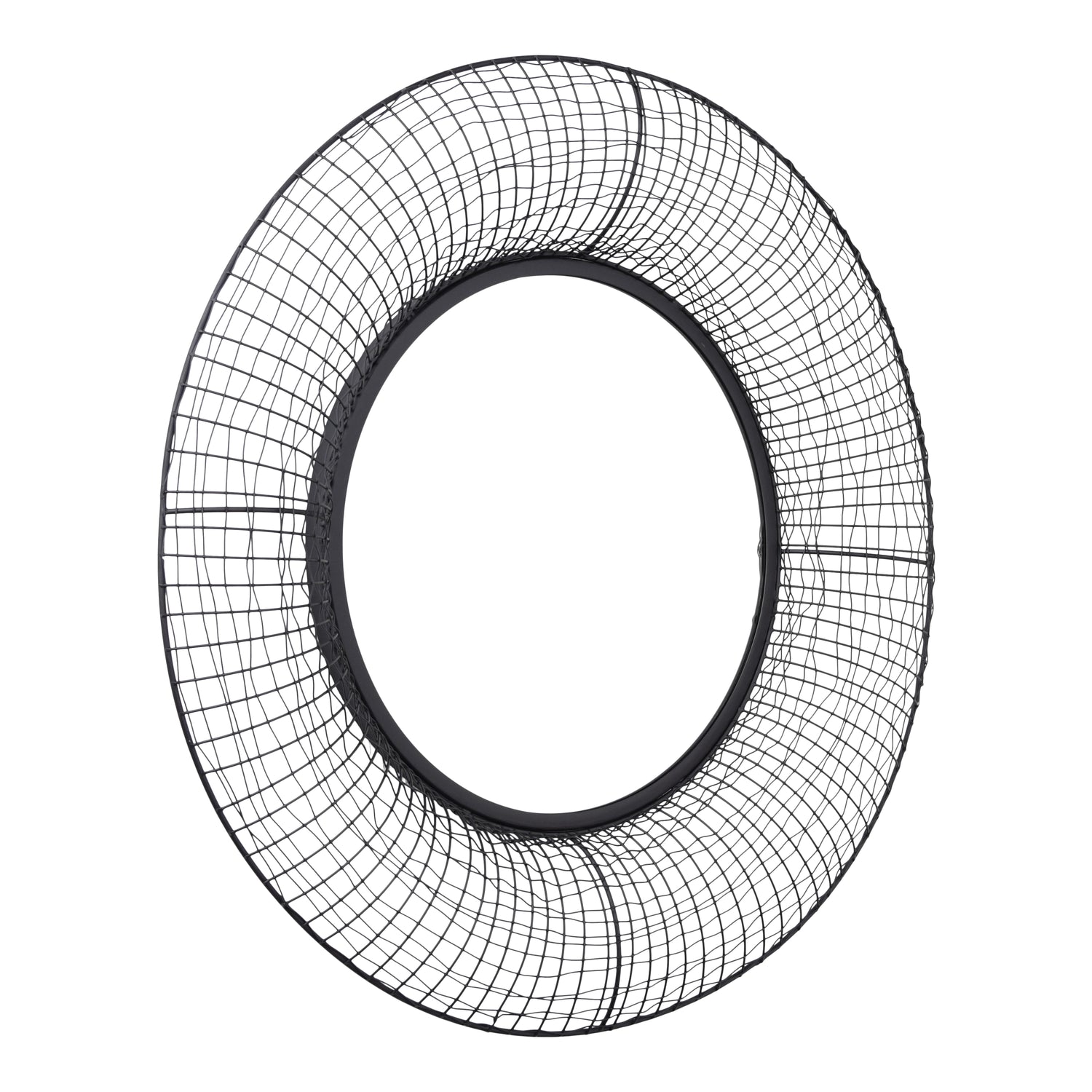 LOFT42 Gaas Wandspiegel - Metaal - Zwart - Ø75cm