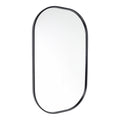 Fragix Iris Spiegel Ovaal - Zwart - Metaal - 80x50