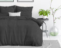 Dekbedovertrek Stone Washed - 100% Natuurlijk - Antraciet - 240x220cm