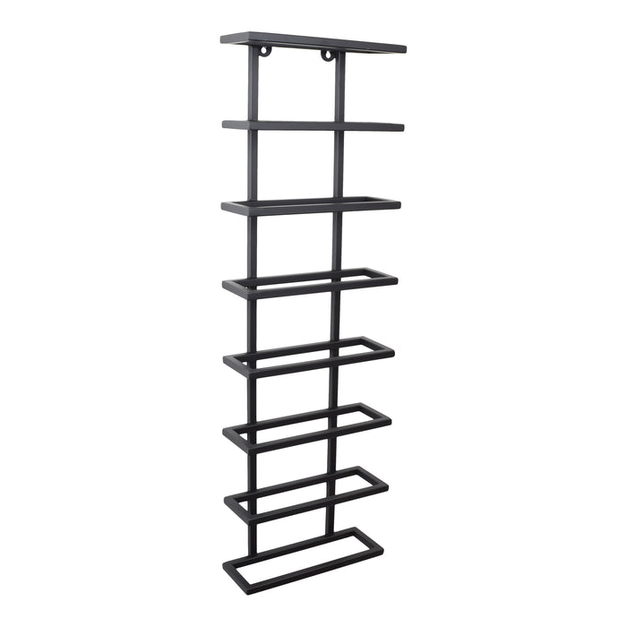 LOFT42 Pinot Wandwijnrek - 8 flessen - Metaal - Zwart - 87x27x11