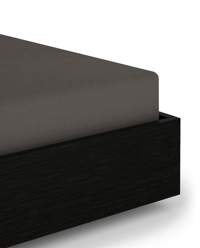 Heckett & Lane Hoeslaken Elementi Katoen Satijn 40cm Hoek - anthracite