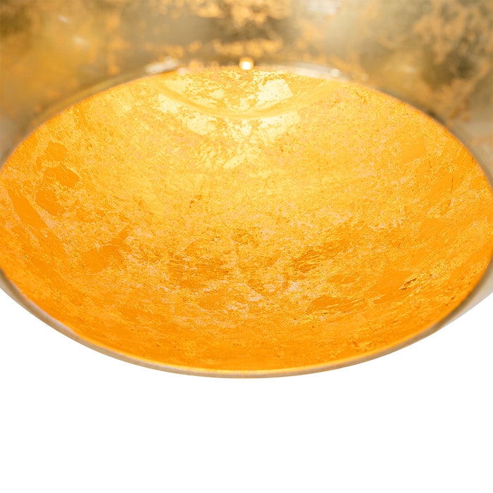 QAZQA Design hanglamp zwart met goud glas 7-lichts - Bert