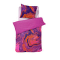 Damai dekbedovertrek Trance - Satijn - 140x200|220 cm - Shocking Pink