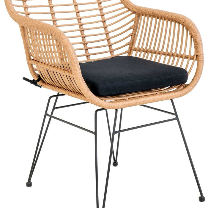 House Nordic Trieste Polyrattan Armstoel Natural set van 2