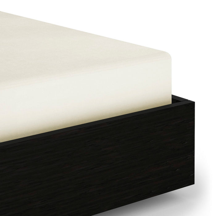 Heckett & Lane Hoeslaken Elementi Katoen Satijn 40cm Hoek - off white