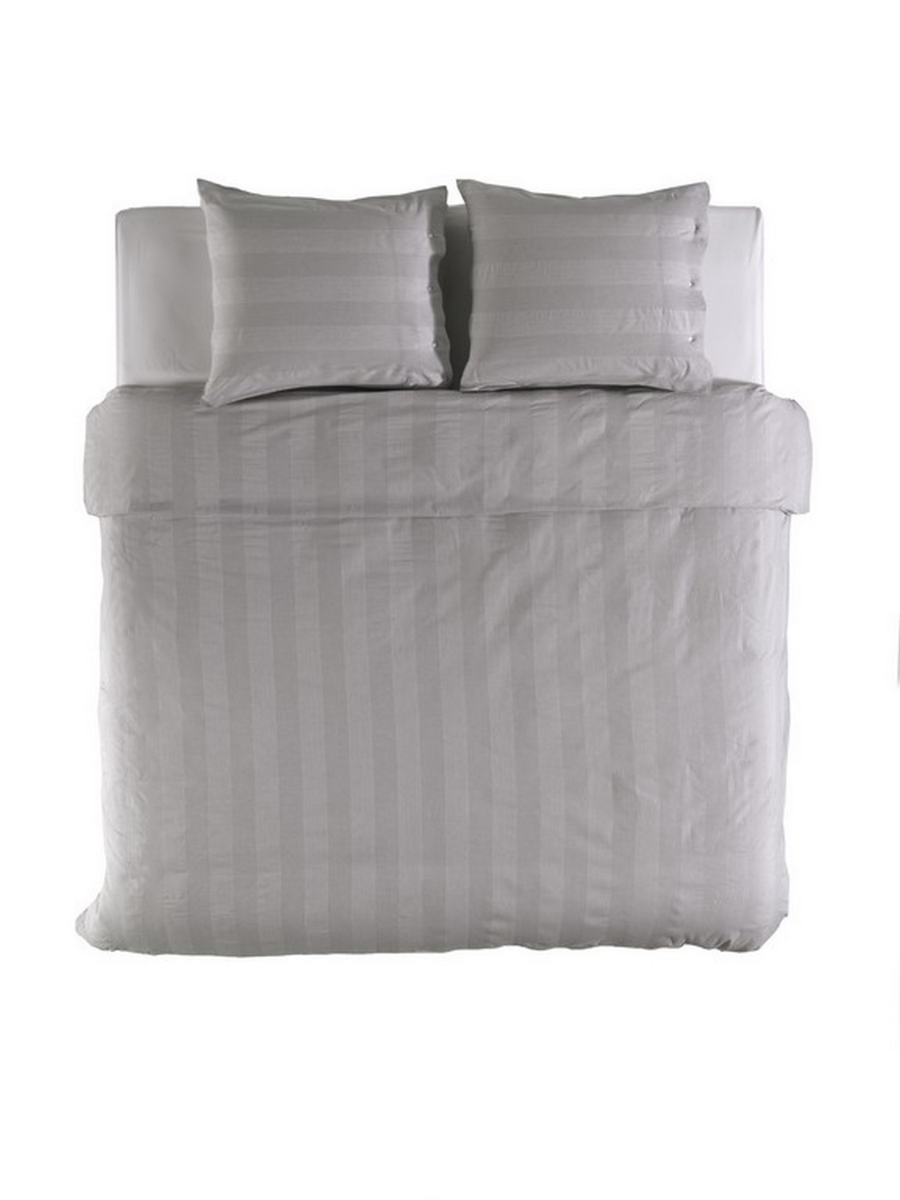 Yellow Dekbedovertrek Katoen Arrezo - vapor grey