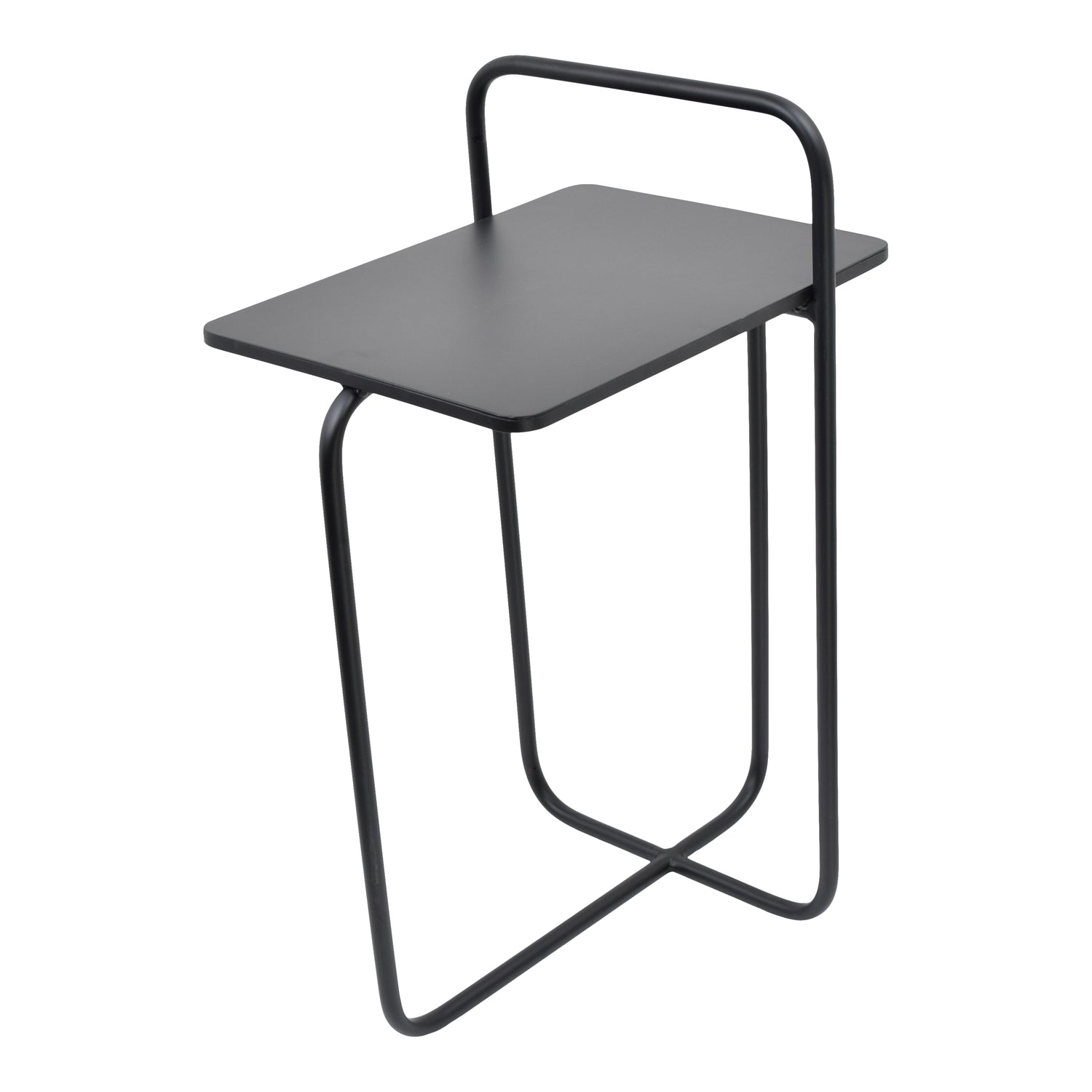 LOFT42 Easy Bijzettafel met Krantenbak Mat Zwart - 62x28x37