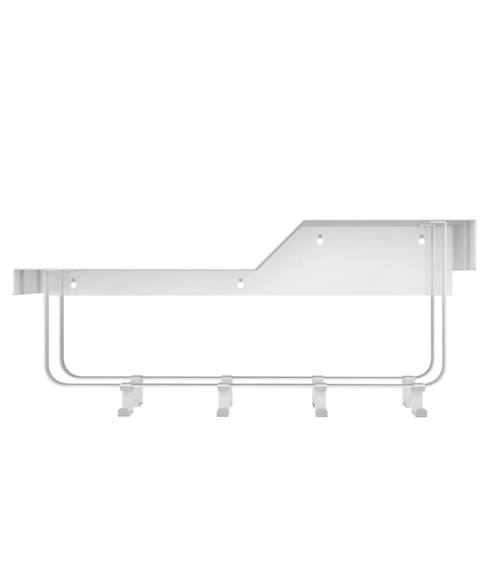 Gorillz Layer - Wandkapstok Met Hoedenplank - 8 Haken - Wit