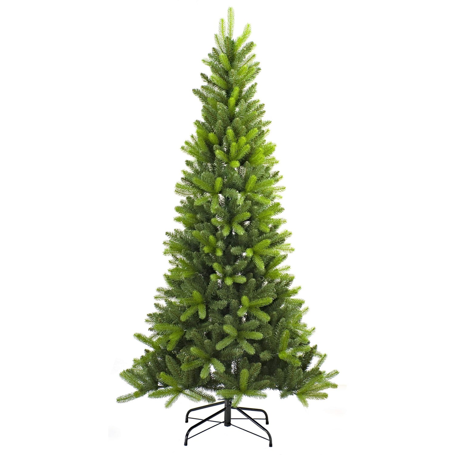 Utah kunstkerstboom smal - 210 cm - groen - Ø 104 cm - 1.140 tips