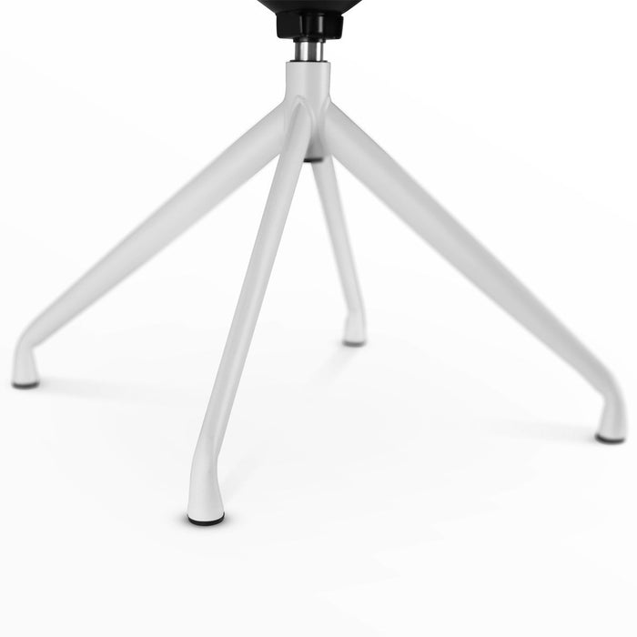 Nolon Nola-Fé draaibare eetkamerstoel velvet blauw - wit onderstel