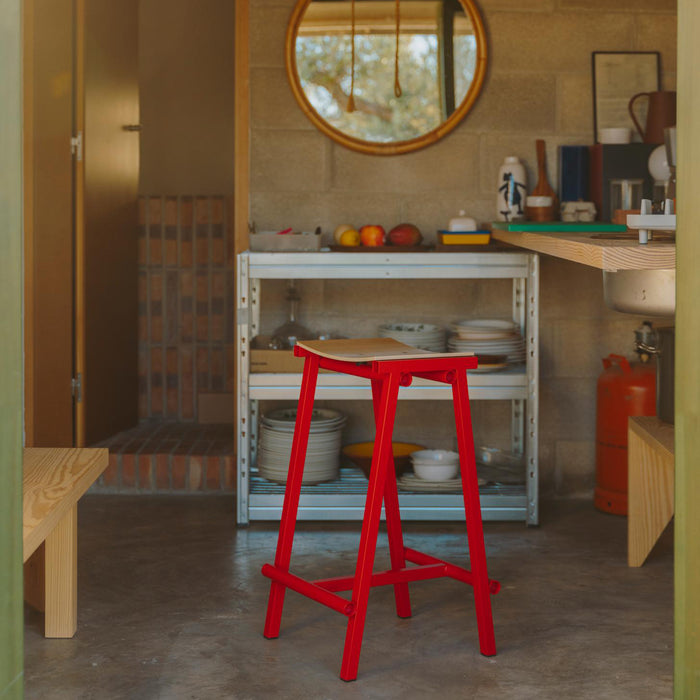 HAY Taburete 8 Barkruk Low H 65 cm - Signal Red