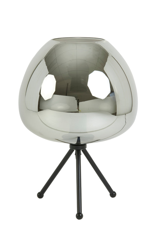 Light&living Tafellamp Ø30x43 cm MAYSON glas smoke-mat zwart