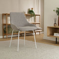 Nolon Nora-Isa Eetkamerstoelen Set van 2 - Bouclé Taupe - Wit